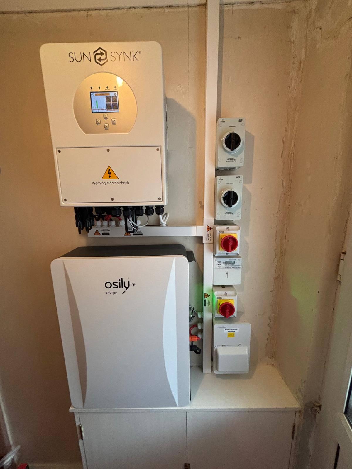 Residential battery storage installation