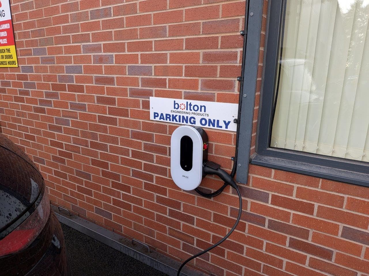 Commercial EV fleet charging bay in Bolton