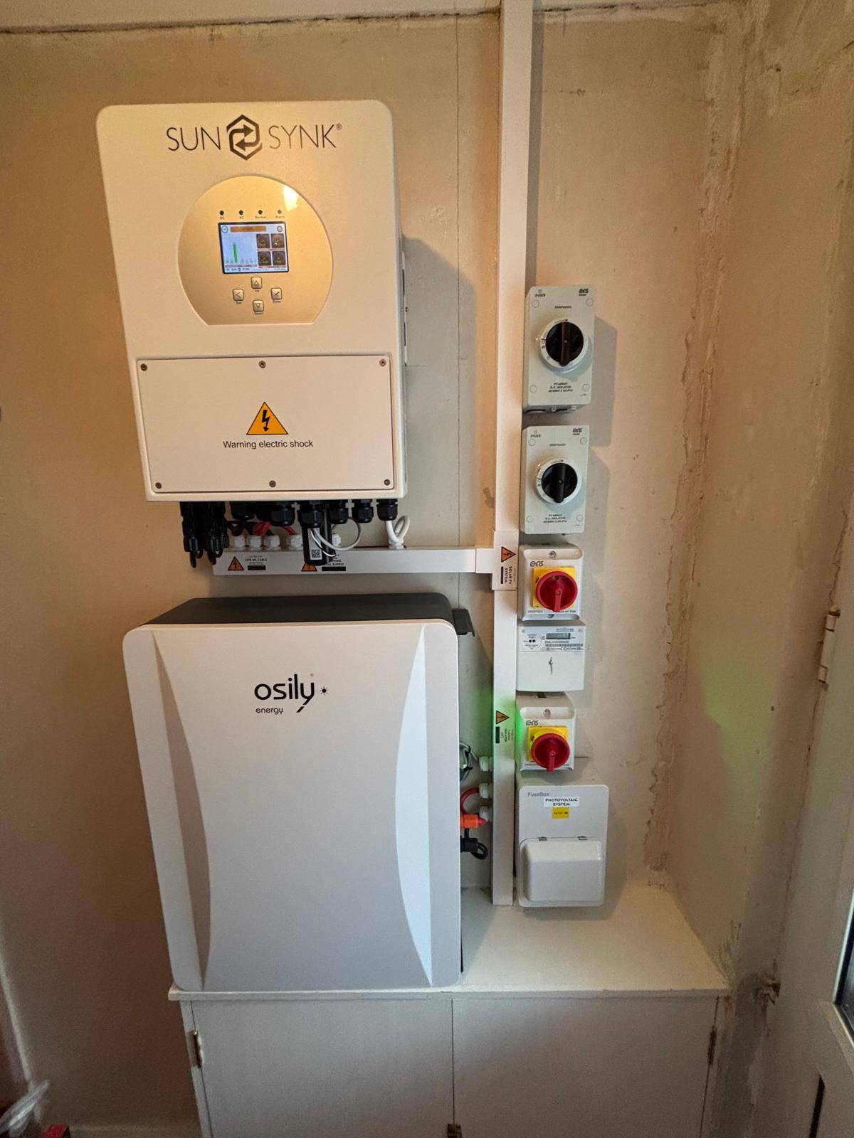 Residential battery storage installation