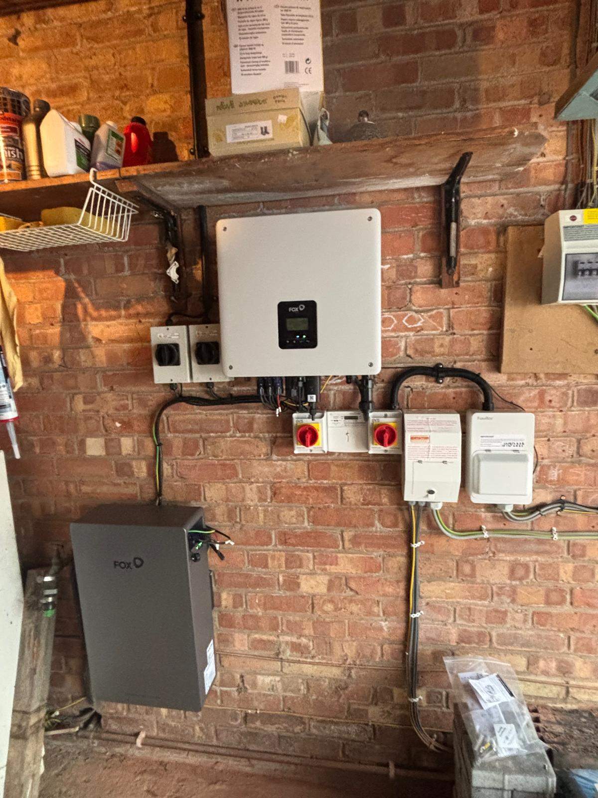 Fox ESS inverter and EP battery storage install