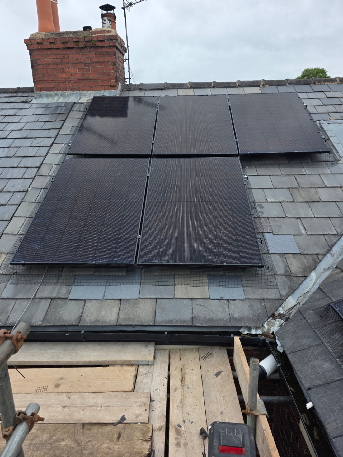 Solar PV array close-up