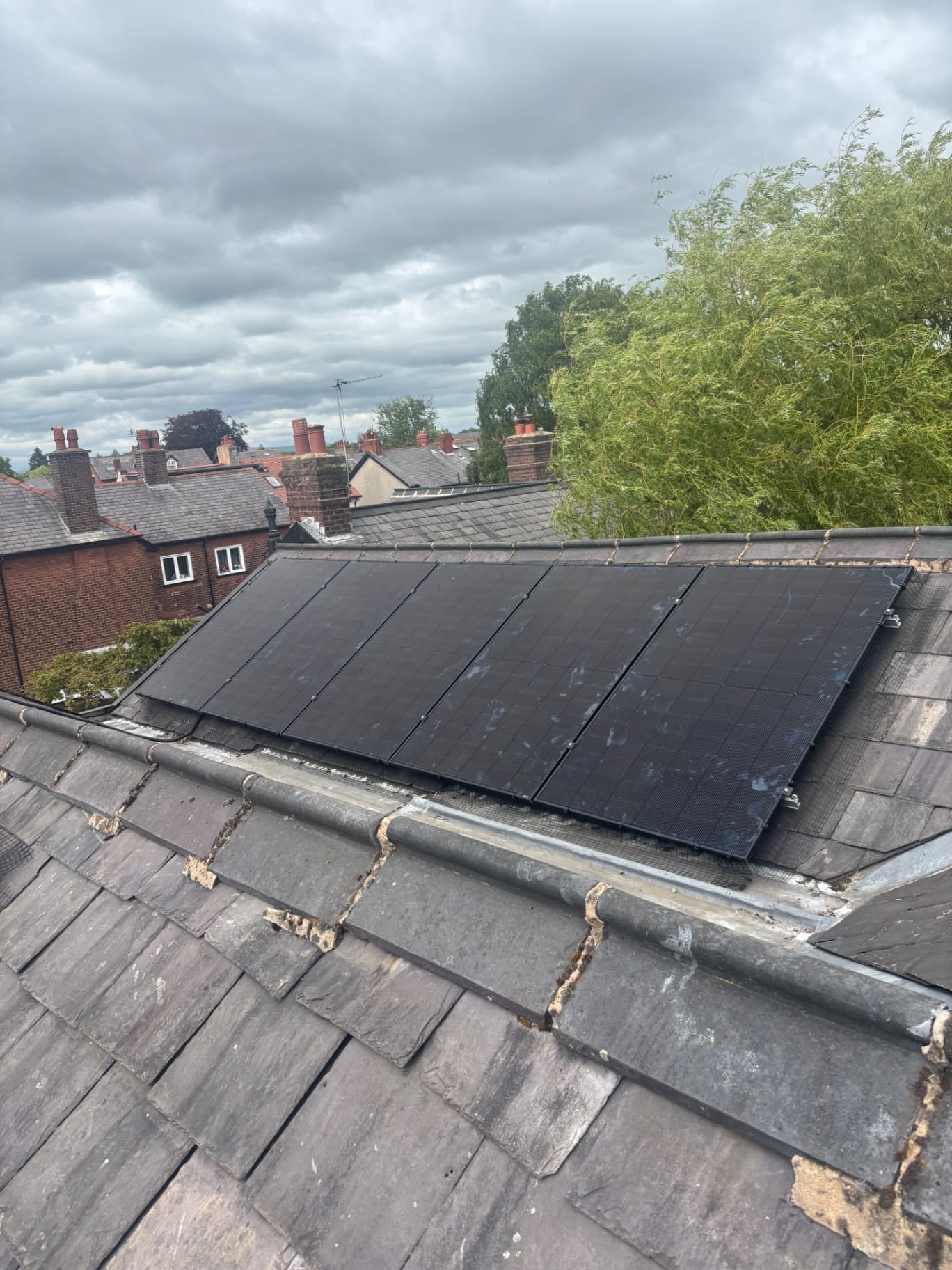 5-panel solar PV installation
