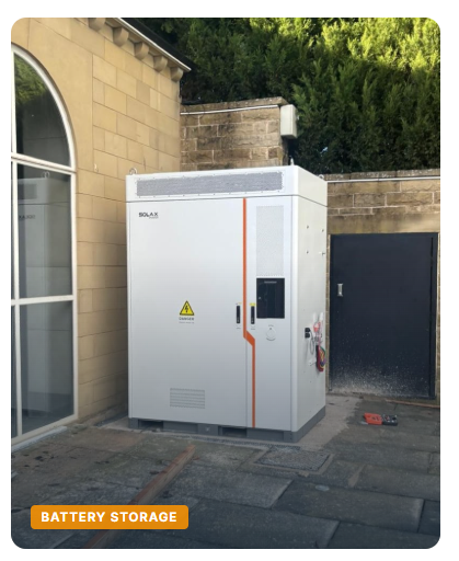 Shipley commercial SolaX battery storage system